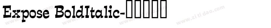Expose BoldItalic字体转换
